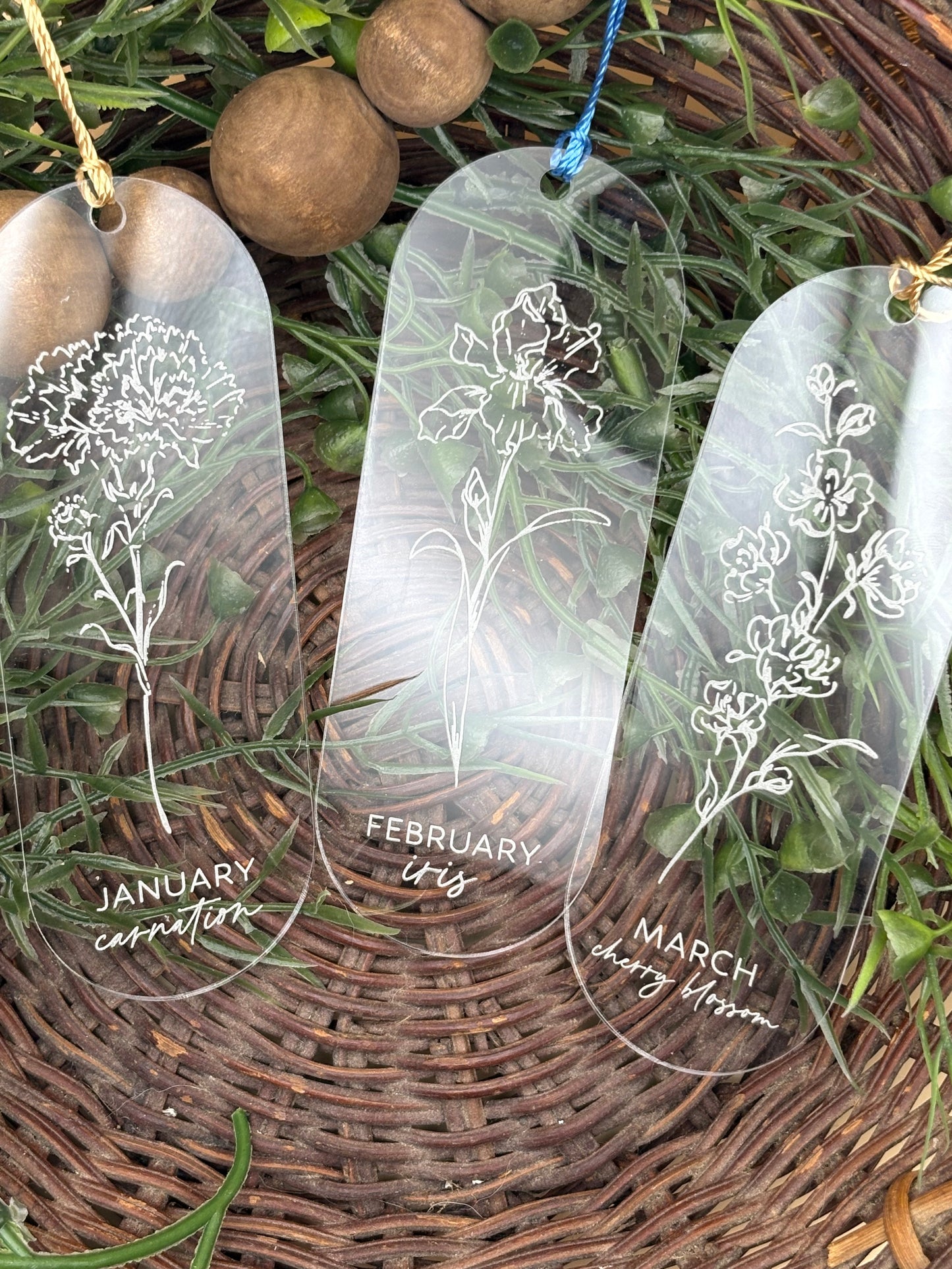 Birth Month Flower Bookmarks