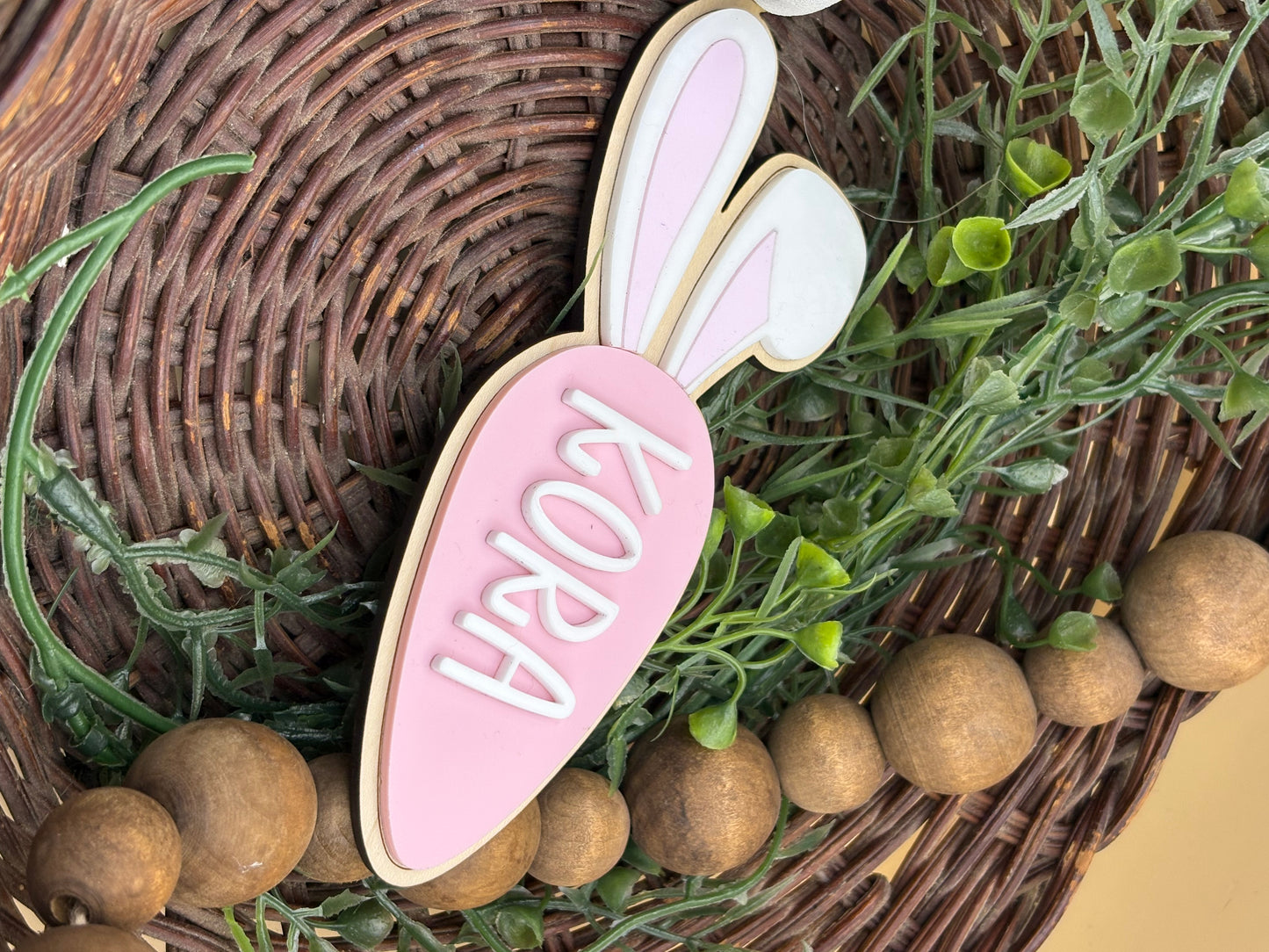 Easter Basket Carrot Tag - Custom Personalizable Easter Basket Tag