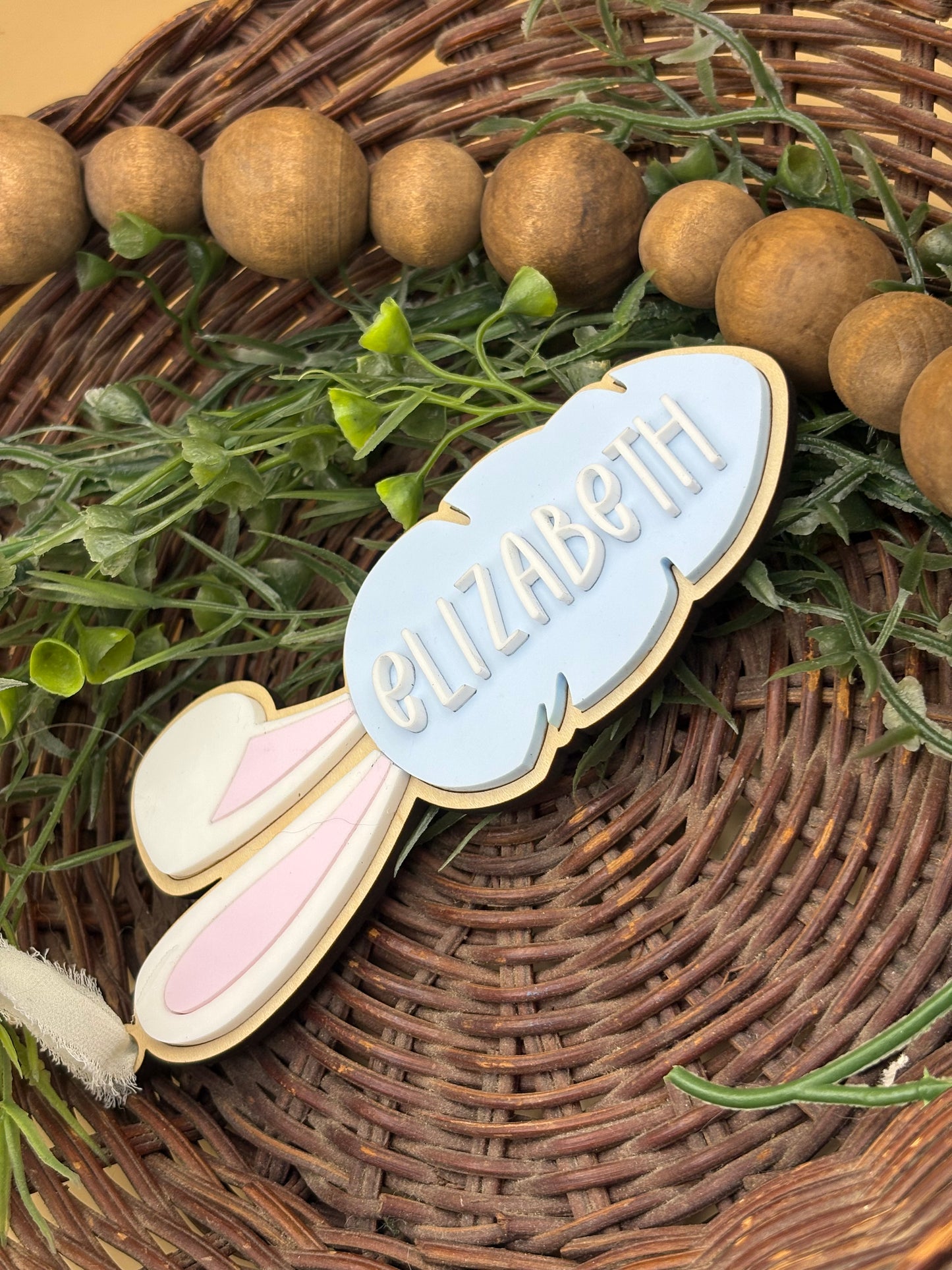 Easter Basket Carrot Tag - Custom Personalizable Easter Basket Tag