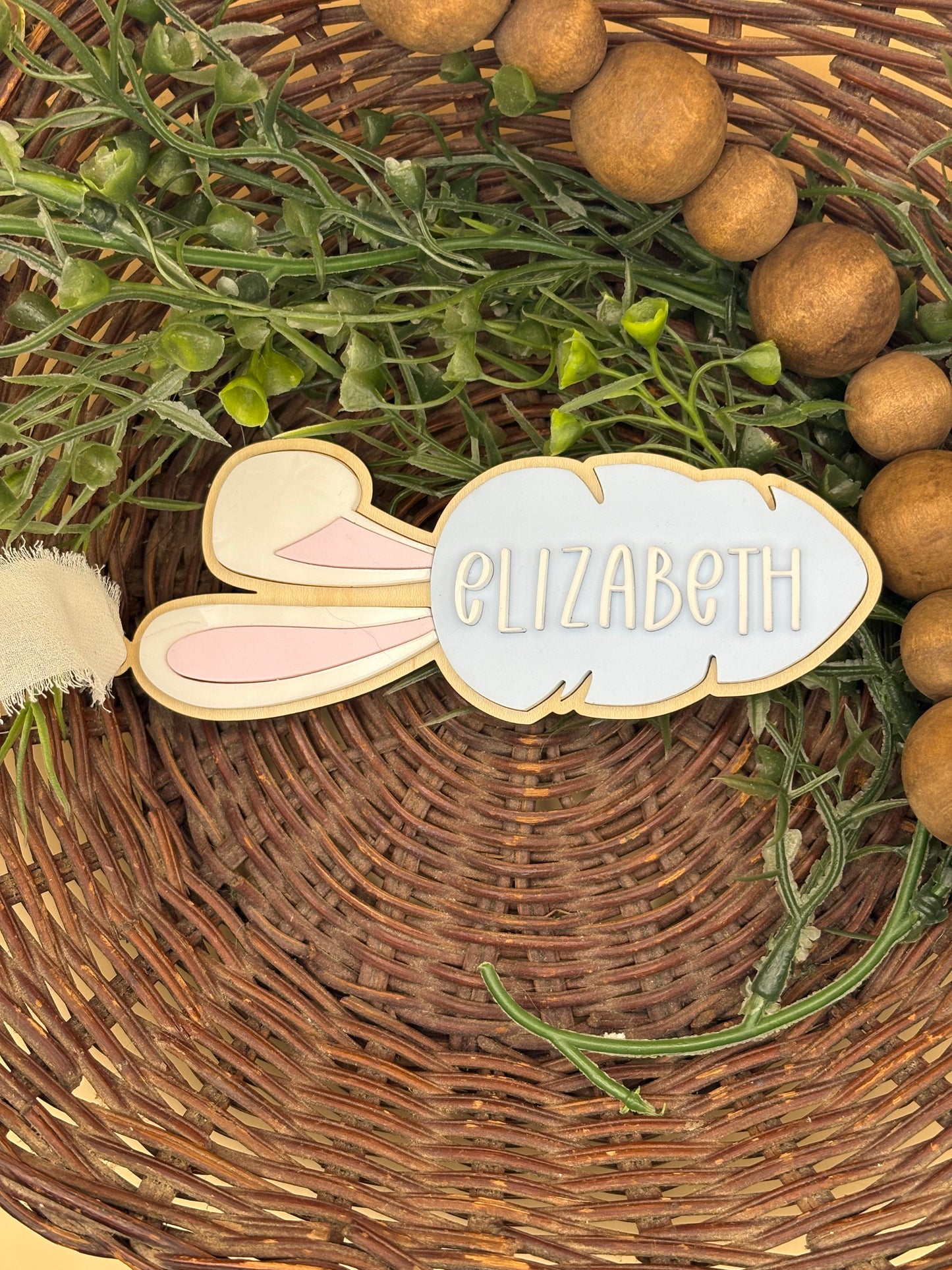 Easter Basket Carrot Tag - Custom Personalizable Easter Basket Tag