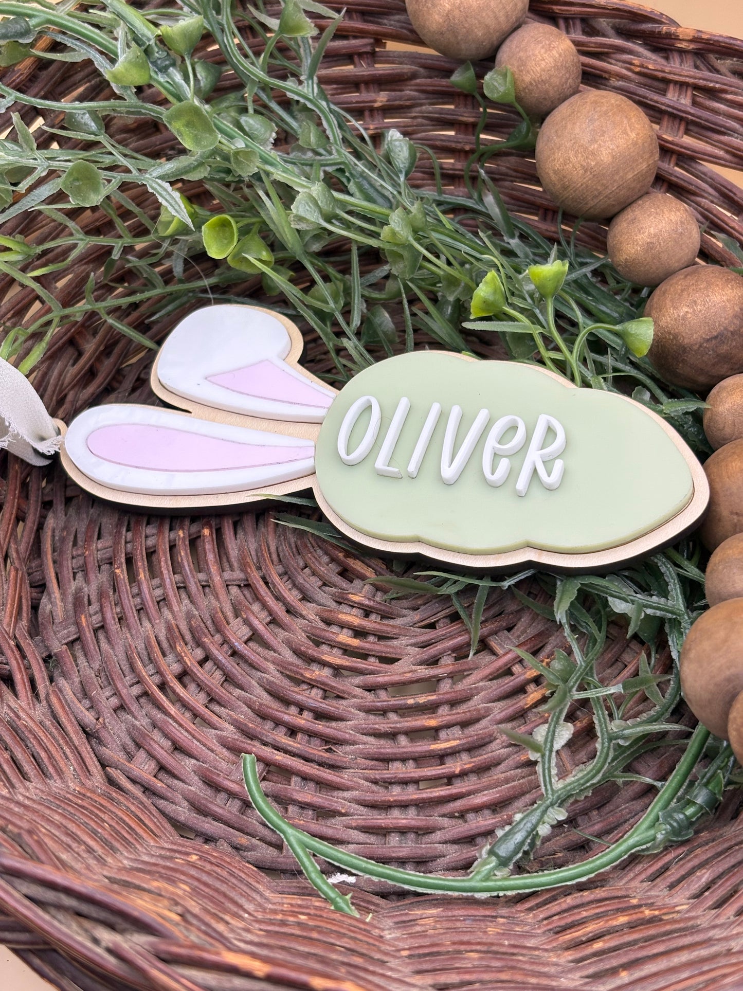 Easter Basket Carrot Tag - Custom Personalizable Easter Basket Tag