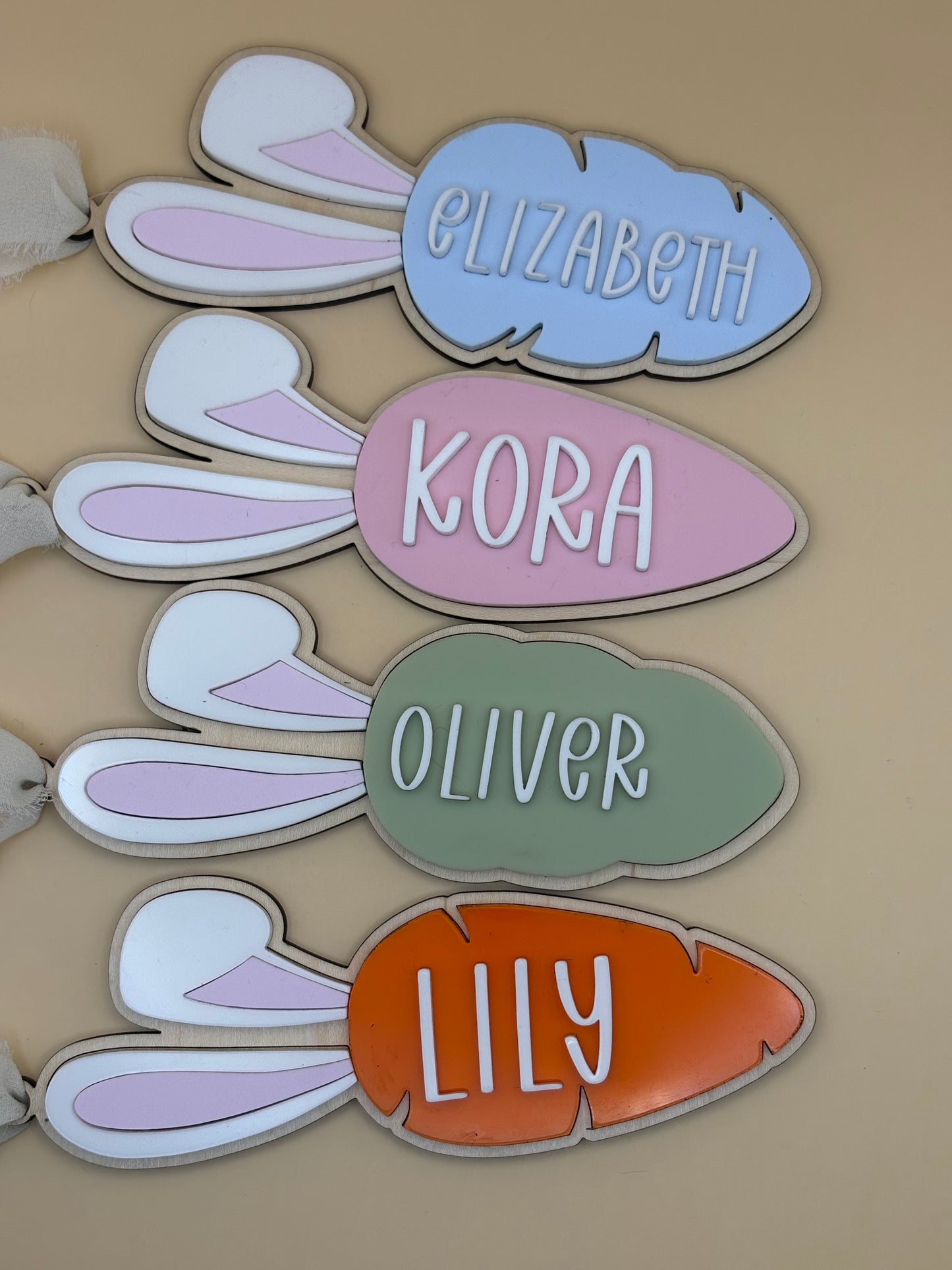 Easter Basket Carrot Tag - Custom Personalizable Easter Basket Tag