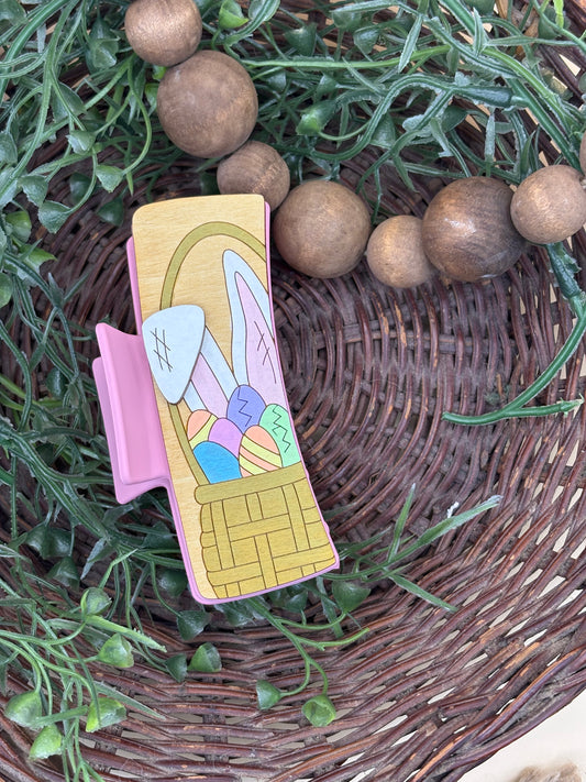 Easter Bunny Basket Hair/Claw Clip