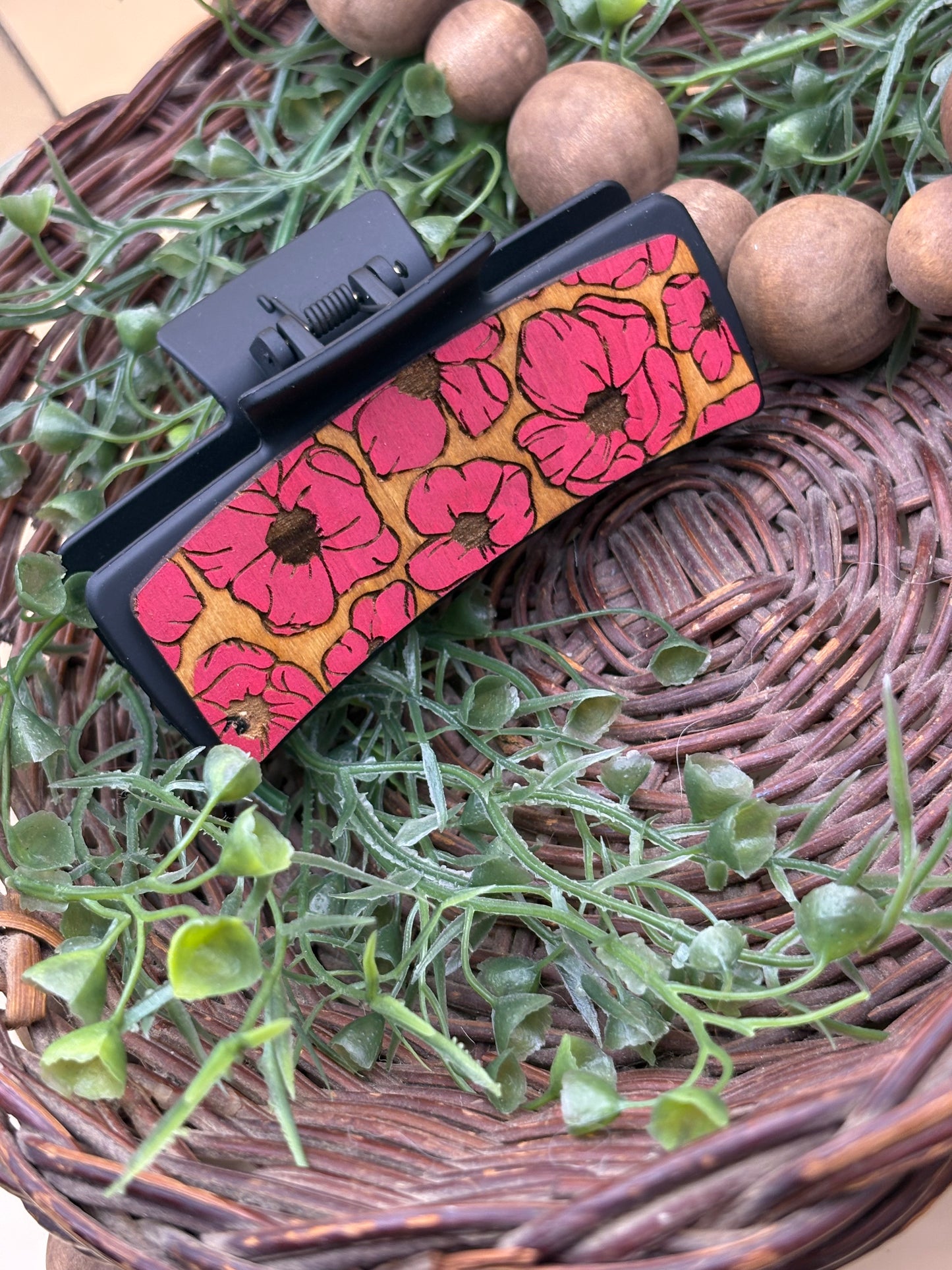 Poppy Flowers Hair/Claw Clip