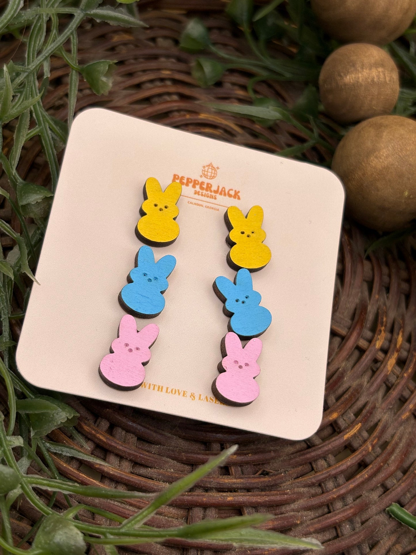 Peep Stud Earrings Set of 6