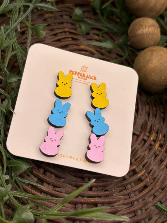 Peep Stud Earrings Set of 6