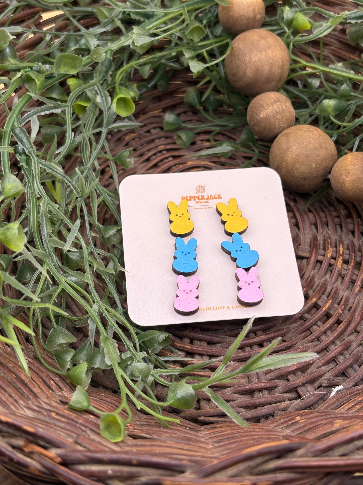 Peep Stud Earrings Set of 6