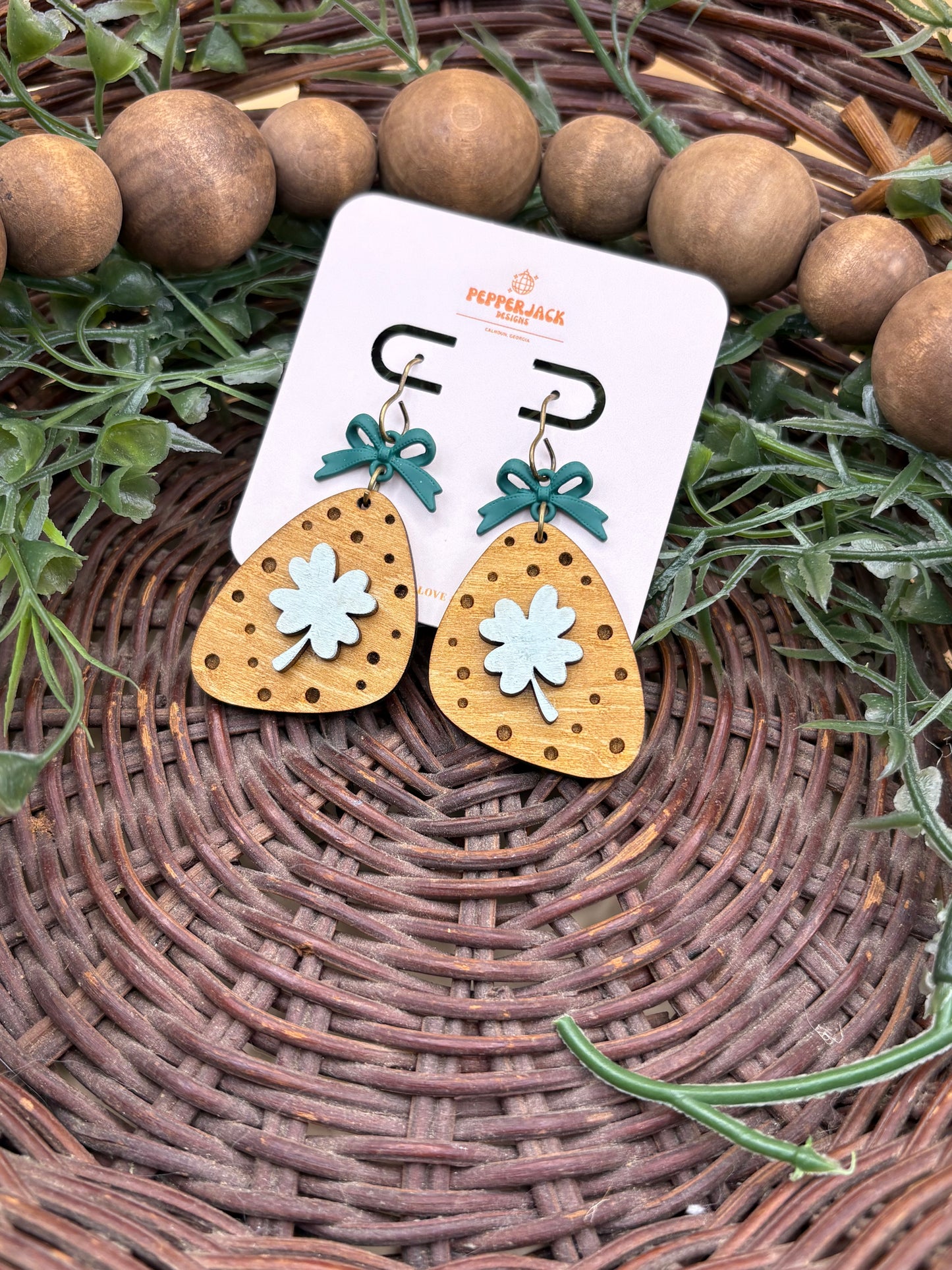 Shamrock and Speckles Earrings