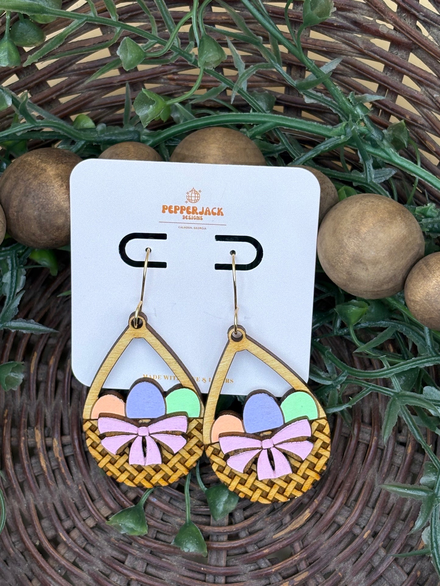 Easter Basket Earrings